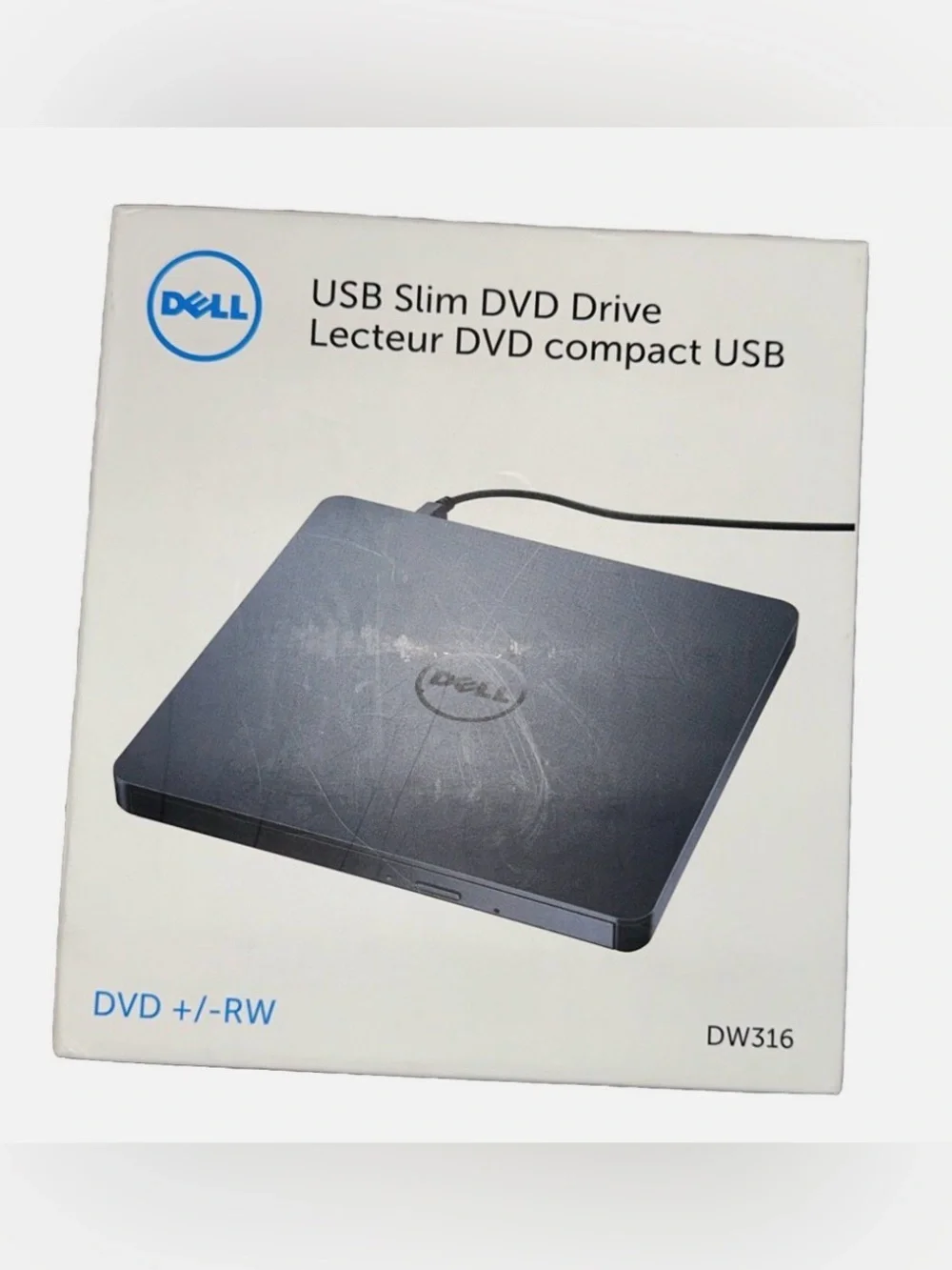 Dell USB Slim DVD Drive DW316 - Black NWT